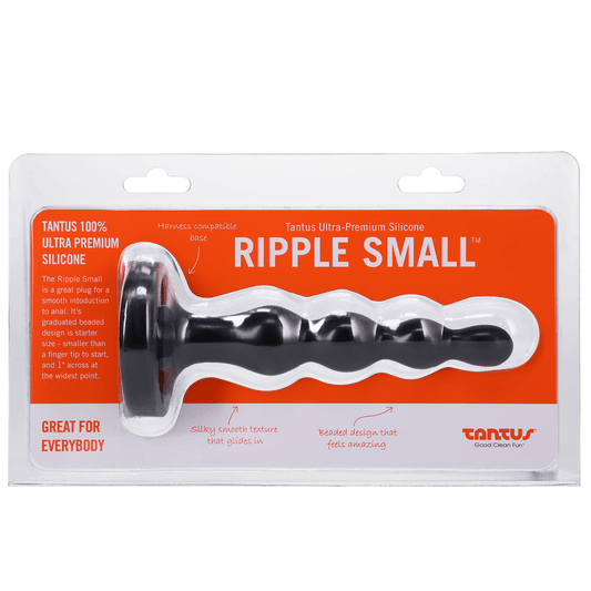 Tantus Silicone Ripple Small Silicone Butt Plug Black - Premium Anals Toys from Tantus - Just $26.55! Shop now at SUGAR COOKIE